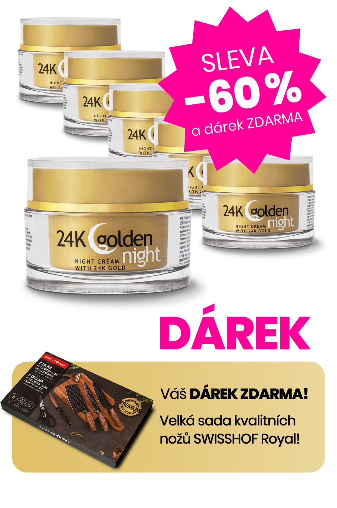 Aimé 24K noční krém s pravým zlatem